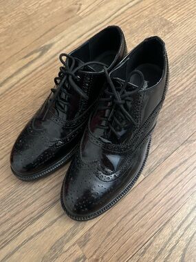 Jeffrey Campbell Women's Black Patent Oxfords